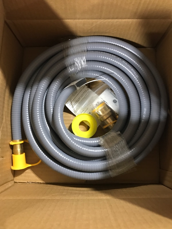 Photo 2 of 36 Feet 1/2-Inch Natural Gas Hose with Quick Connect Fitting for BBQ, Grill, Pizza Oven, Patio Heater and More NG Appliance, Propane to Natural Gas Conversion Kit.
