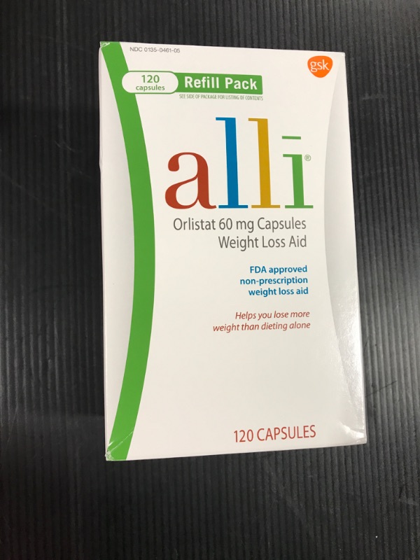 Photo 2 of ALLI Orlistat 60 mg Capsules Weight Loss Aid Refill Pack - 120ct

