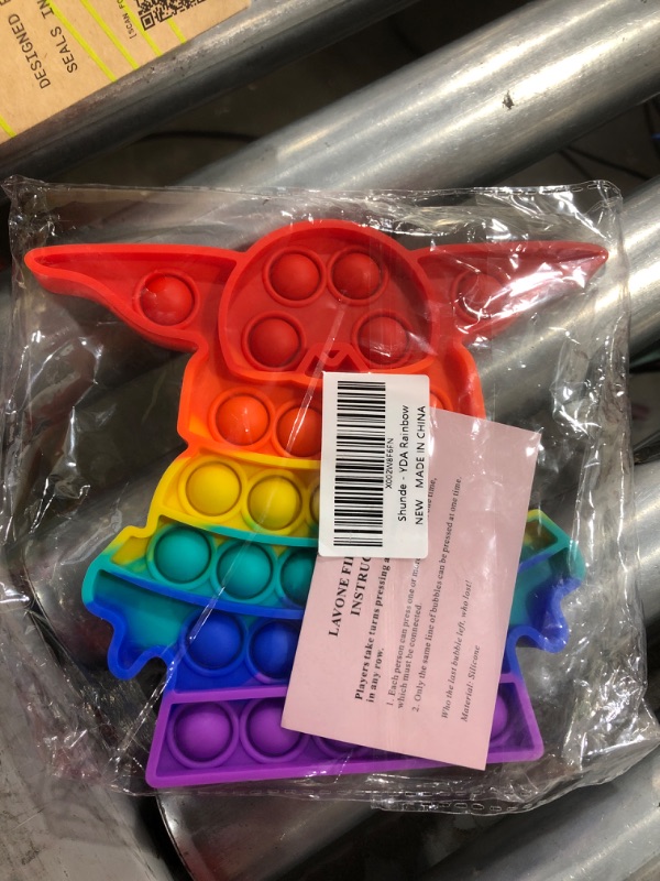 Photo 2 of Fidget Toys, Push Bubble Fidgets Sensory Toy, Stress Relief Pop Fidget Toy for Kids Adults - Rainbow
