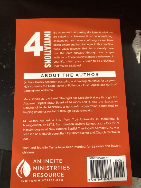 Photo 1 of 4 Invitations: How the Four Disciple-Making Invitations of Jesus Can Help You Be a Disciple Who Makes Disciples Paperback – October 26, 2021
