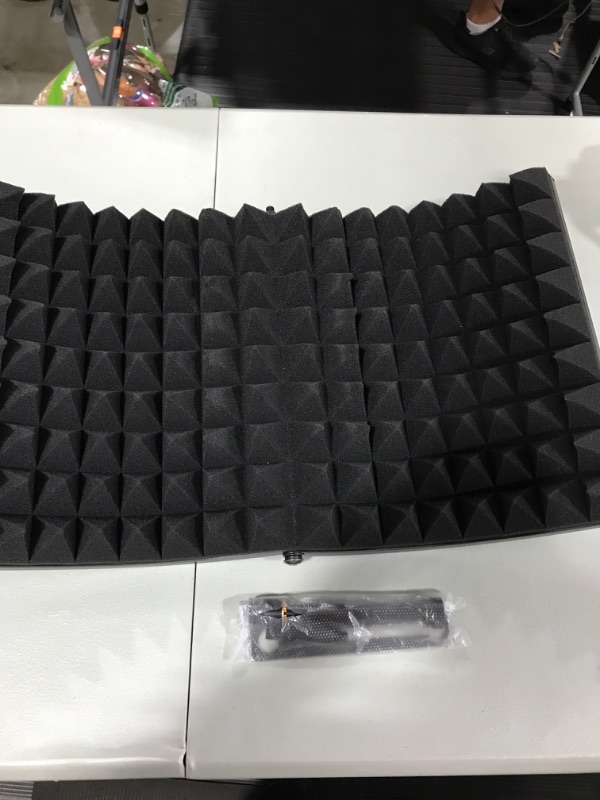 Photo 2 of Aokeo (AO-302) Professional Studio Recording Microphone Isolation Shield.High Density Absorbent Foam is Used to Filter Vocal. Suitable for Blue Yeti and Any Condenser Microphone Recording Equipment