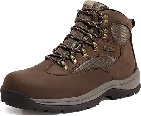 Photo 1 of NORTIV 8 Men's Waterproof Hiking Boots Mid Ankle Leather Hiker Boots, 8.5