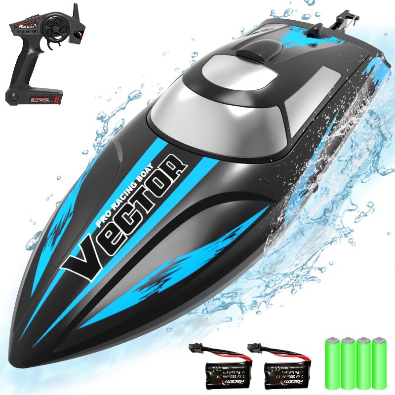 Photo 1 of VOLANTEXRC RC Boats Remote Control Boat for Pools and Lakes 2.4 GHZ 20MPH RC Boats for Adults and Kids Fast RC Racing Boats for Kids and Adults with 2 Rechargeable Batteries Toys Gifts for Boys Girls