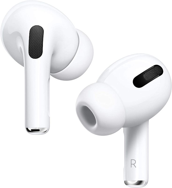 Photo 1 of Apple AirPods Pro Wireless Earbuds with MagSafe Charging Case. Active Noise Cancelling, Transparency Mode, Spatial Audio, Customizable Fit, Sweat and Water Resistant. Bluetooth Headphones for iPhone