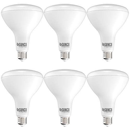 Photo 1 of Sunco Lighting 6 Pack BR40 LED Bulb, 17W=100W, Dimmable, 5000K Daylight, 1400 LM, E26 Base, Indoor Flood Light for Cans - UL & Energy Star