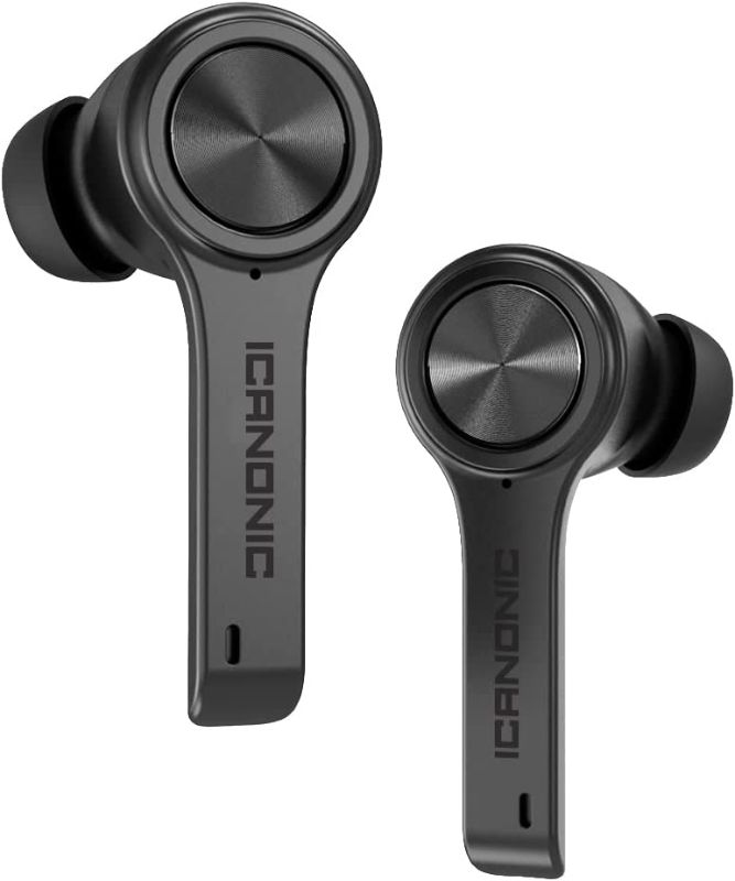 Photo 1 of XClear Wireless Earbuds with Immersive Sounds True 5.0 Bluetooth in-Ear Headphones with Charging Case/Quick-Pairing Stereo Calls/Built-in Microphones/IPX5 Sweatproof/Pumping Bass for Sports Black