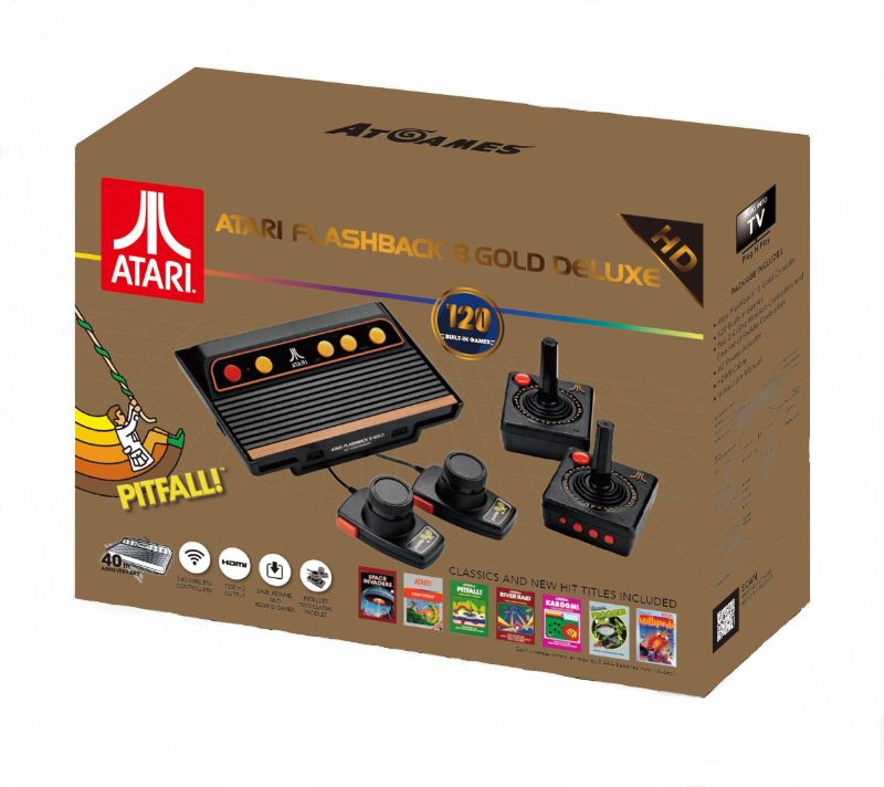 Photo 1 of Atari Flashback 8 Gold DELUXE with 120 Games - Includes 2 Controllers and 2 Paddles