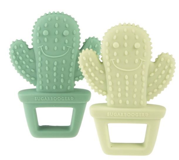 Photo 1 of Sugarbooger Silicone Teether Set-of-Two, Happy Cactus
