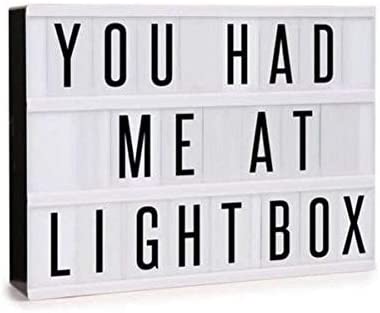 Photo 1 of Lightess Cinema Light Box with Free Combination Letters and LED Light Message Board Lamp A4 Size, 90 Signs
