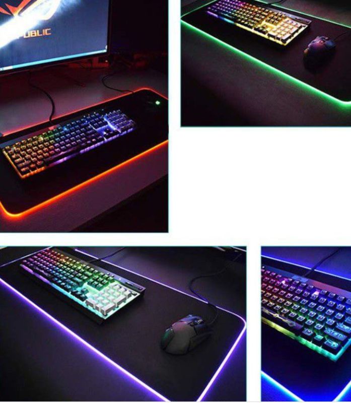 Photo 1 of RGB Colourful Gaming Mouse Pad - Extra Large - Blac