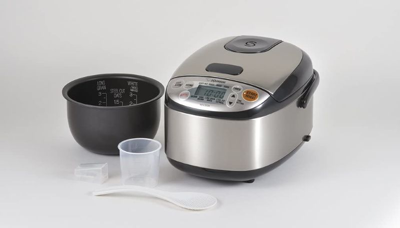 Photo 1 of Zojirushi NS-LGC05XB Micom Rice Cooker & Warmer, 3-Cups (uncooked), Stainless Black
