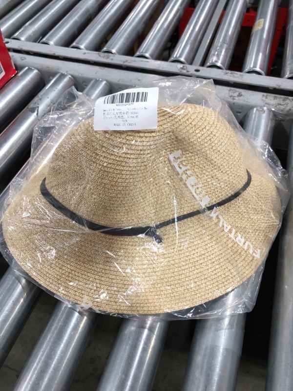 Photo 2 of FURTALK Womens Wide Brim Sun Hat with Wind Lanyard UPF Summer Straw Sun Hats for Women