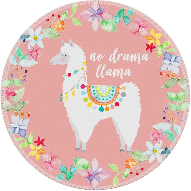 Photo 1 of Mouse Pad Galdas Mousepad Round Samll Mouse Pad Cute Mouse Pads Rubber Base Mouse Pads for Kids Computers Laptop (7.8 x 0.12 in)(Llama) …
