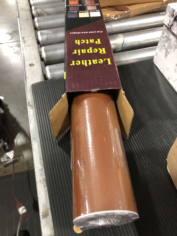 Photo 1 of Enjoy Myself Leather Repair Patch 12 * 144 inch, DIY Self Adhesive PU Tape Cut by Cricut Machine for Furniture, Couch, Car Seat, Sofa, Down Jacket, Chair (Brown)
