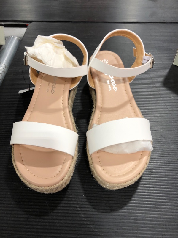 Photo 2 of Vepose Women's 10 Elastic Cork Espadrilles Platform Wedge Sandals Slip-on Summer Sandal Shoes. Size 6
