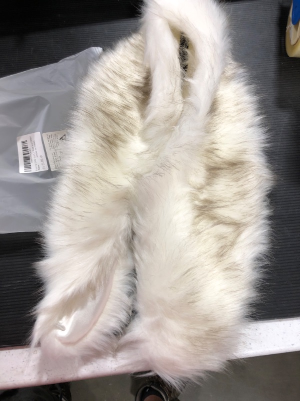 Photo 2 of La Carrie Women's Faux Fur Collar Scarf Wrap Cold Winter Warmer