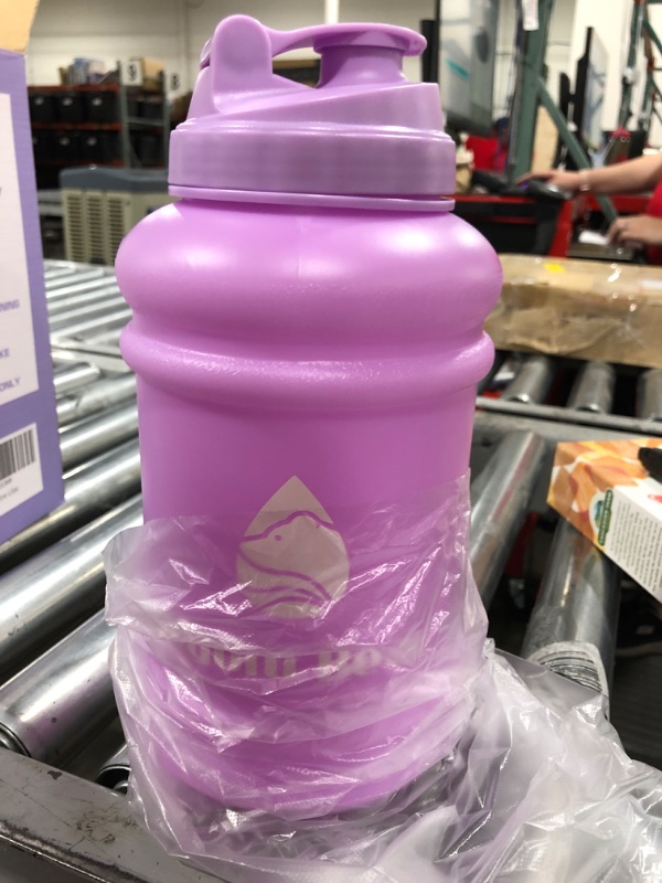 Photo 2 of 64oz Half Gallon Hydro Bear Water Bottle Half Gallon BPA Free Plastic Motivational Water Bottle with Straw for Gym Fitness and Outdoor Sports
