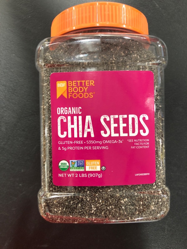 Photo 2 of BetterBody Foods Organic Black Chia Seeds - 2lb


