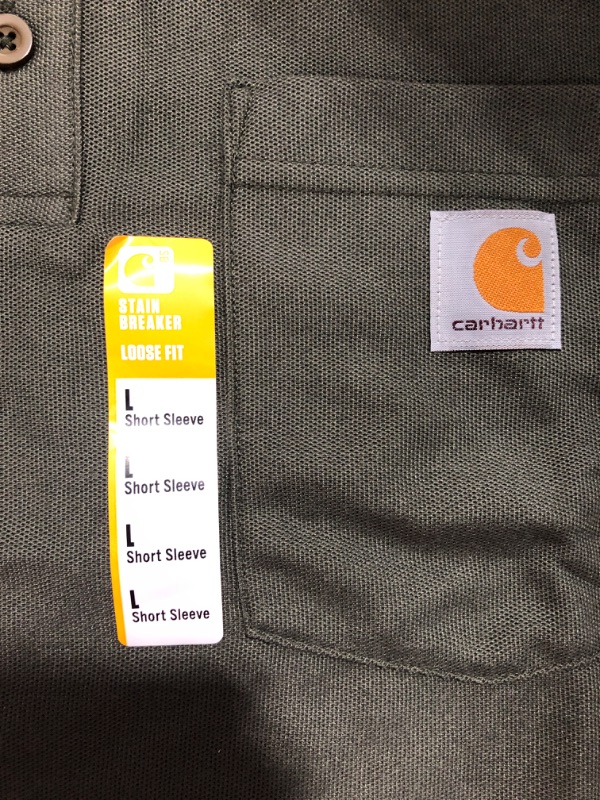 Photo 3 of Carhartt Men's Loose Fit Midweight Short-Sleeve Pocket Polo LARGE
