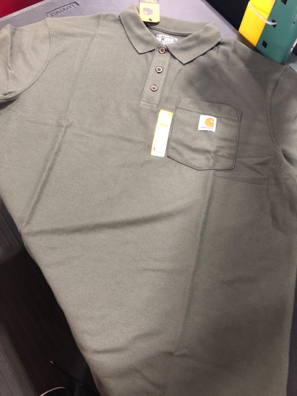 Photo 1 of Carhartt Men's Loose Fit Midweight Short-Sleeve Pocket Polo LARGE
