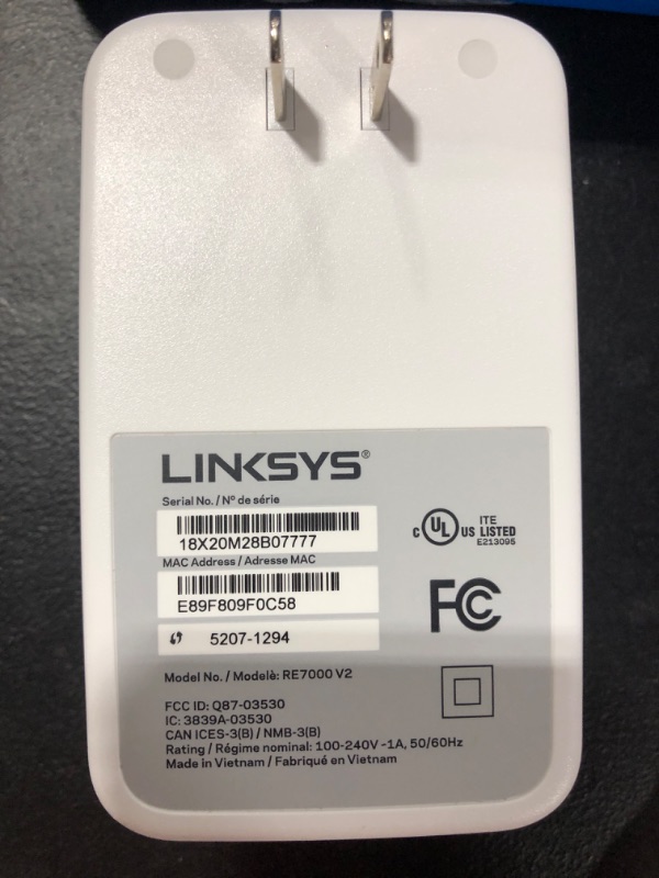 Photo 3 of Linksys RE7000 AC1900 Gigabit Range Extender / Wi-Fi Booster / Repeater MU-MIMO (Max Stream RE7000)