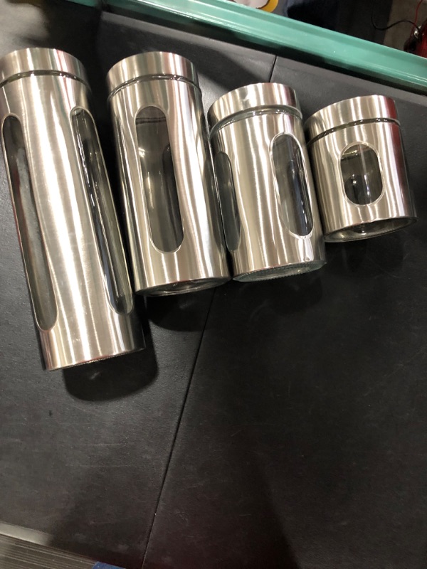 Photo 2 of Home Basics 4 Piece Stainless Steel Canister Set