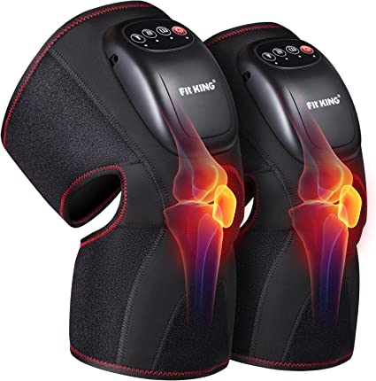 Photo 1 of FIT KING Knee Massager with Heat,Air Compression Massage for Knee Pain Relief and Circulation,Heated Knee Brace Wrap Massager with 3 Modes and 3 Levels (A Pair)