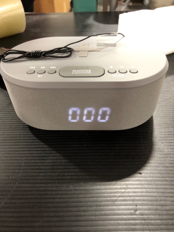 Photo 2 of Bedside Radio Alarm Clock with USB Charger