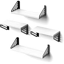 Photo 1 of 4 WHITE AND BLACK FLOATING SHELVES 