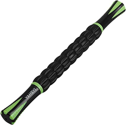 Photo 1 of Yansyi Muscle Roller Stick for Athletes - Body Massage Roller Stick - Release Myofascial Trigger Points Reduce Muscle Soreness Tightness Leg Cramps & Back Pain for Physical Therapy & Recovery (Black)