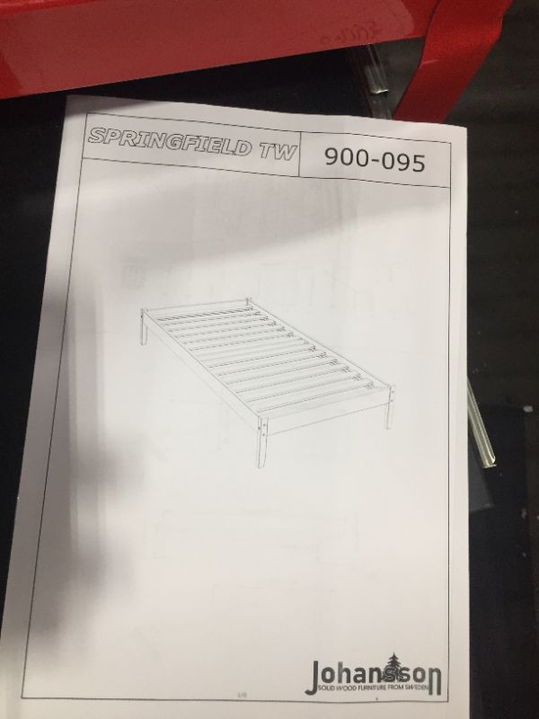 Photo 3 of Springfield Classic Natural Wood Deluxe Platform Bed Frame — Low Profile Bed Without Headboard | Easy Assembly Wooden Slats Support | No Box Spring Needed | Rustic Pine 39 x 75 Twin
