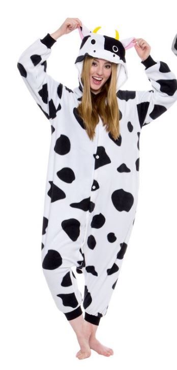 Photo 1 of FUNZIEZ! - Cow Adult Unisex Novelty Union Suit x small

