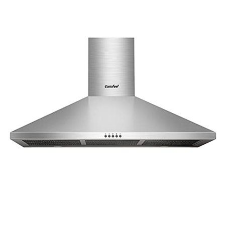 Photo 1 of Comfee CVP36W6AST 36 Inch Ducted Pyramid Range 450 CFM Stainless Steel Wall Mount Vent Hood ONLY 