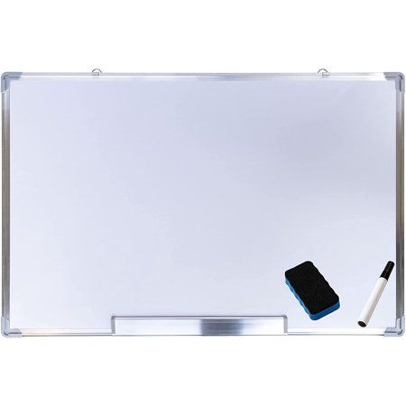 Photo 1 of BalanceFrom Magnetic Whiteboard Dry Erase Board Silver Aluminum Frame with Eraser and Marker Pen 
