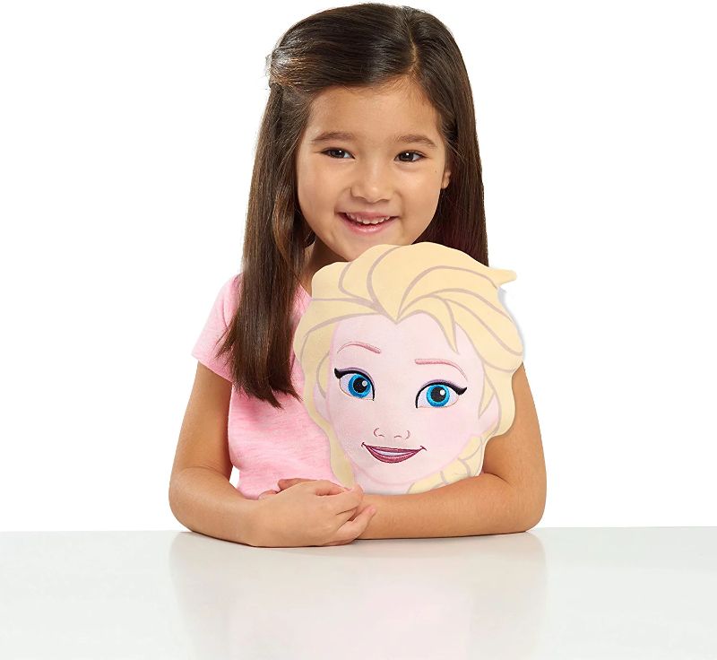 Photo 1 of Disney Frozen 2 Character Head 13.5-Inch Plush Elsa, Soft Pillow Buddy Toy for Kids, by Just Play
