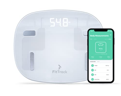 Photo 1 of FitTrack Beebo Family Smart Scale (Digital) - Measure BMI Weight and Body Fat - Infant and Pregnant Bluetooth Glass Bathroom Scale
