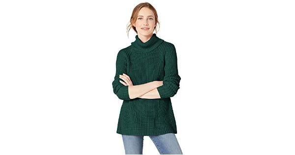 Photo 1 of 2XL Brand - Goodthreads Women's Cotton Shaker Stitch Turtleneck Sweater,
