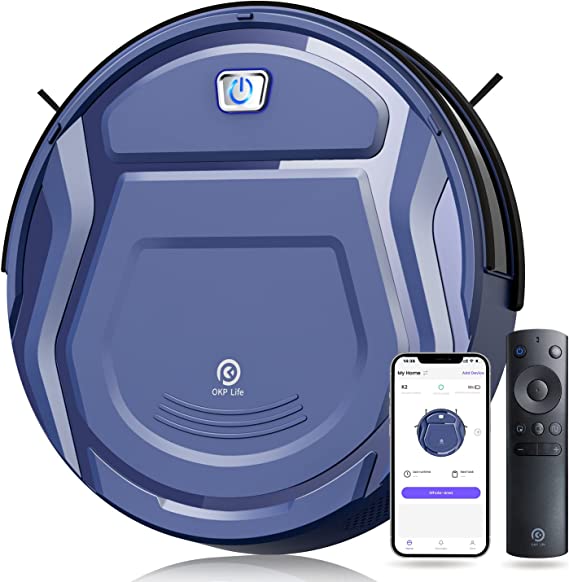 Photo 1 of OKP Life K2 Robot Vacuum Cleaner 1800 mAh, Blue
