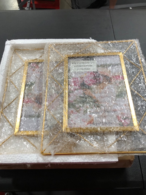 Photo 1 of 5x7 Metal Picture Frames for Tabletop or Wall Mounting Display, 2 Pack 7 x 5 Photo Frame
