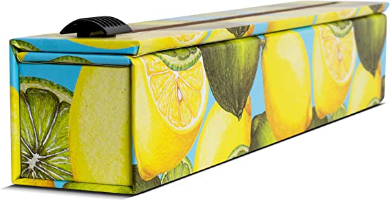 Photo 1 of ChicWrap Lemon Foil Dispenser with 12" x 30' Roll of Professional Aluminum Foil - Reusable Dispenser with Slide Cutter
