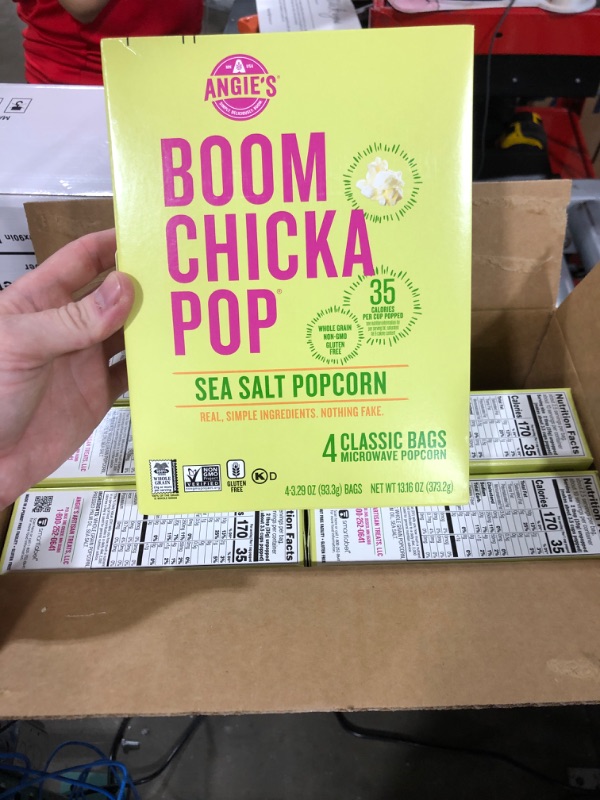 Photo 2 of Angie's BOOMCHICKAPOP Sea Salt Microwave Popcorn, 3.29 Oz Bags