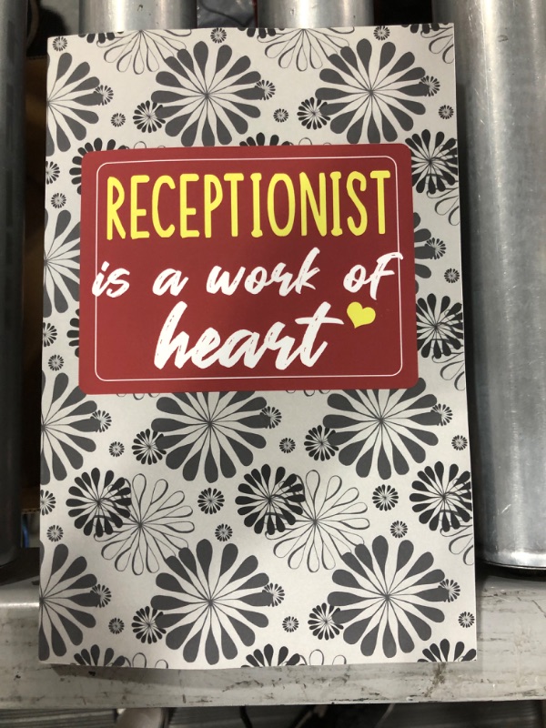 Photo 2 of Receptionist Is a Work of Heart: Gifts for a Receptionist, Receptionist Appreciation Gift, Reception Notebook for Receptionist, Journal, Diary