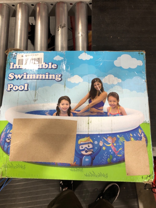 Photo 1 of Jasonwell Inflatable Kids Kiddie Pool - Wading Pool for Toddler Durable Swimming Pool Family Above Ground Pool Summer Outside Round Pools for Children Adults Garden Backyard (80.7Wx18.5H)