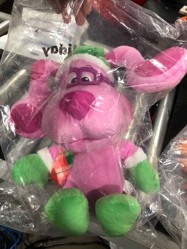 Photo 1 of Just Play Blue S Clues & You! Holiday Magenta 15-inch Large Plush Stuffed Animal Magenta Dog Kids Toys for Ages 3 up