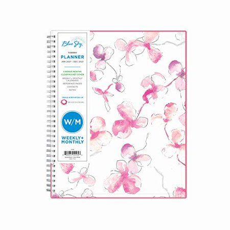 Photo 1 of Blue Sky 2021 Weekly & Monthly Planner, Flexible Cover, Twin-Wire Binding, 8.5" X 11", Orchid (124095)
4 PACK