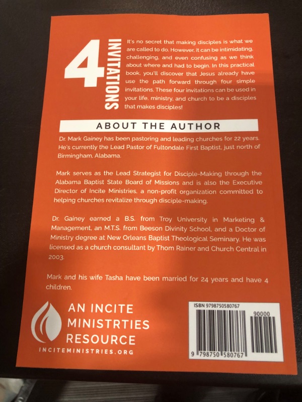 Photo 3 of 4 Invitations: How the Four Disciple-Making Invitations of Jesus Can Help You Be a Disciple Who Makes Disciples
