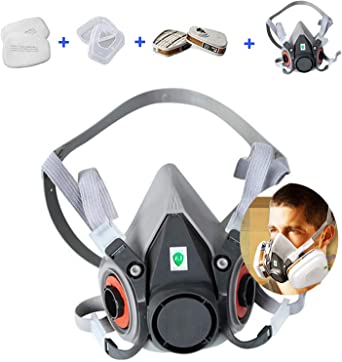 Photo 1 of 7 in 1 Half Facepiece Reusable 6200 Respirator Suit for 6200 Gas Spray Painting Protection Respirator (1-PACK, Medium)
