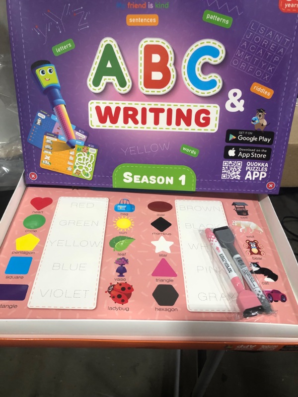 Photo 5 of QUOKKA 2 Sets of Handwriting Practice Busy Book for Kids 4 5 Year Old - 24 Activities on Large Boards & 4 Markers Learn to Write - Montessori ABC Lear
