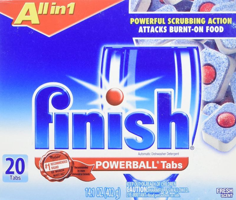 Photo 1 of (Pack of 2) Finish All In 1 Powerball, Fresh 20 Tabs, Dishwasher Detergent Tablets 
