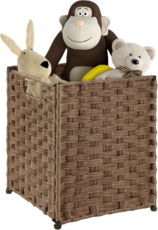 Photo 1 of  Storage Basket with Liner, Handmade Shelf Baskets with Handle, Woven Decorative Home Storage Bin
